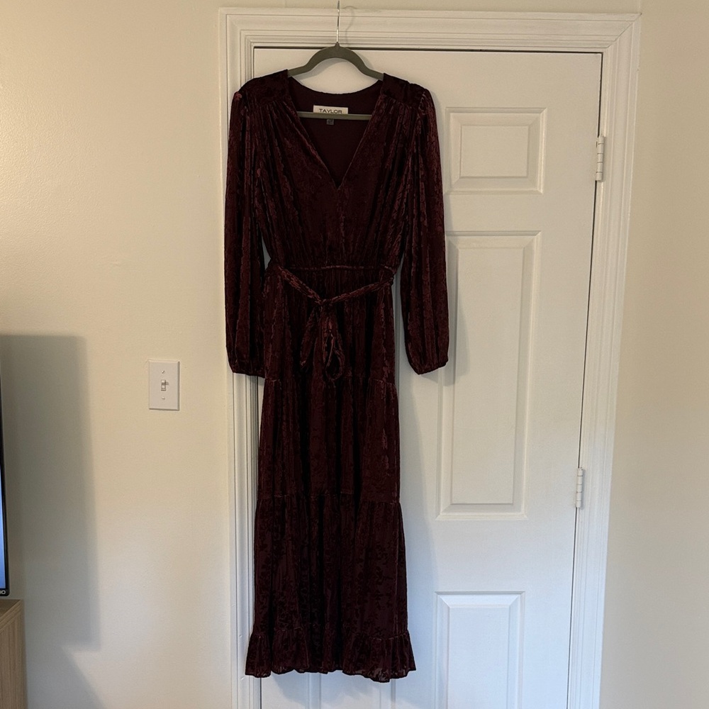 Taylor Velvet Long Sleeve Dress